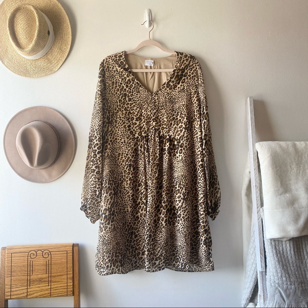 Time & Tru Leopard Print Dress